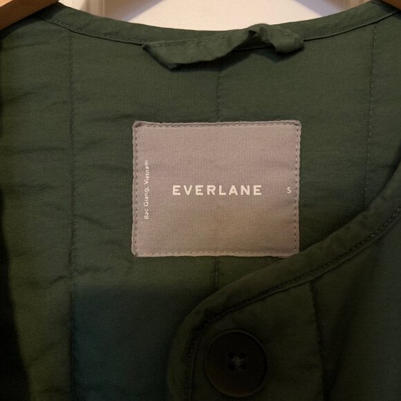 Everlane Cotton Quilted Jacket Green Small - Picture 4 of 4